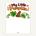 My Little Pumpkin – Handprint Keepsake Template printable template preview
